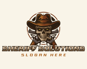 Cowboy Skull Guns logo design