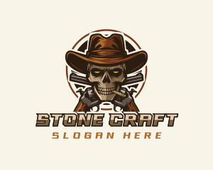 Cowboy Skull Guns logo design