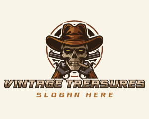 Cowboy Skull Guns logo design