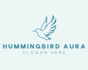 Flying Hummingbird Silhouette logo