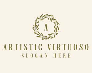 Olive Wreath Organic Gourmet logo design