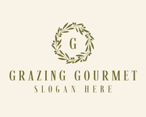 Olive Wreath Organic Gourmet logo design