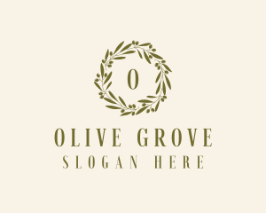 Olive Wreath Organic Gourmet logo design