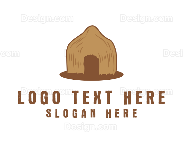 Tribal Primitive Hut Logo