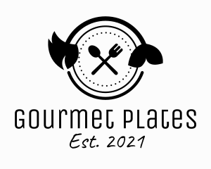 Seafood Restaurant Plate logo design