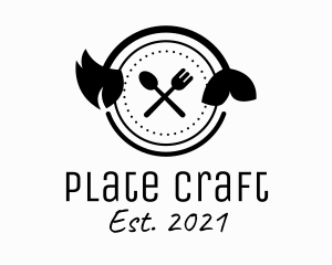 Seafood Restaurant Plate logo design