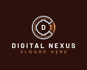 Digital Cryptocurrency Coin logo design