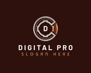 Digital Cryptocurrency Coin logo design