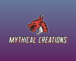 Mythical Dragon Monster logo
