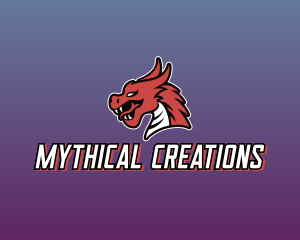 Mythical Dragon Monster logo design