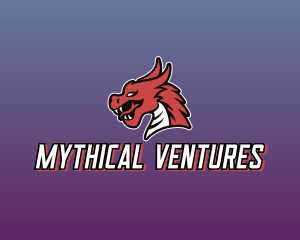 Mythical Dragon Monster logo design