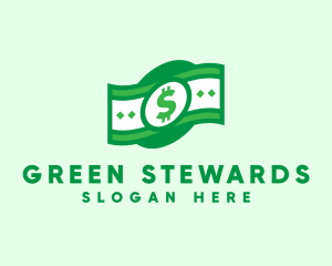 Green Cash Money logo design