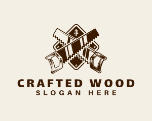 Saw Woodcutter Carpentry logo