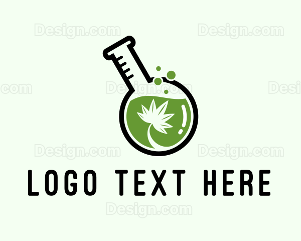 Cannabis Laboratory Flask Logo