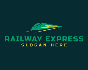 Lightning Railway Train  logo design