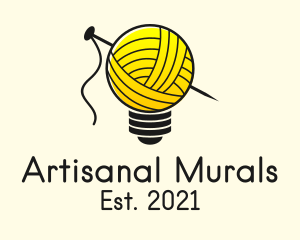 Needle Yarn Bulb logo design