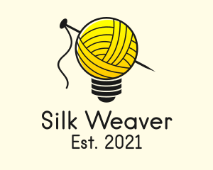 Needle Yarn Bulb logo design