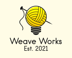 Needle Yarn Bulb logo design