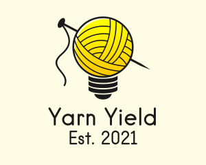 Needle Yarn Bulb logo design