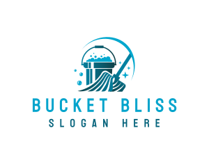 Mop Bucket Cleaning logo design