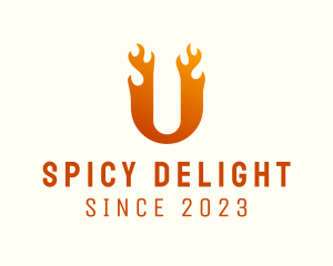 Spicy Fire Letter U logo