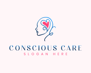 Woman Mind Heart  logo design