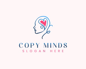 Woman Mind Heart  logo design