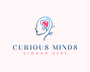 Woman Mind Heart  logo design