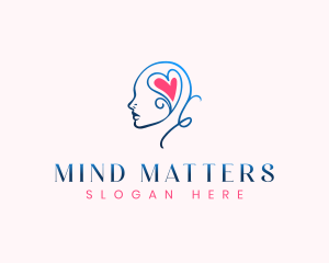 Woman Mind Heart  logo design