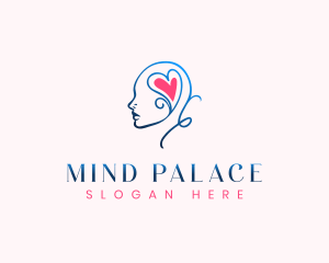 Woman Mind Heart  logo design