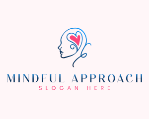 Woman Mind Heart  logo design