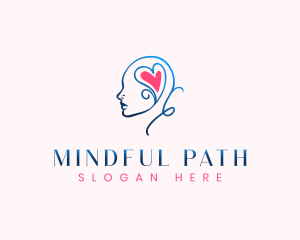 Woman Mind Heart  logo design