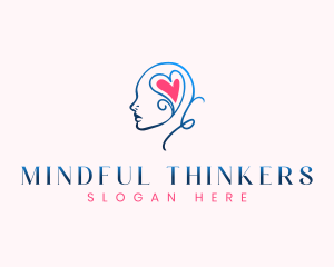 Woman Mind Heart  logo design