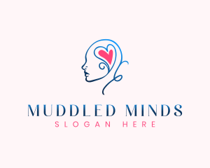 Woman Mind Heart  logo design