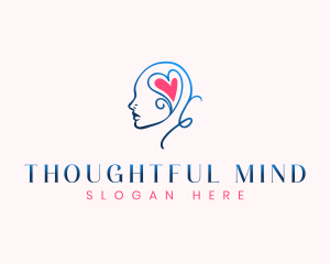 Woman Mind Heart  logo design