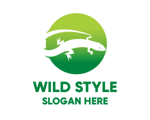 Wild Lizard Reptile logo design