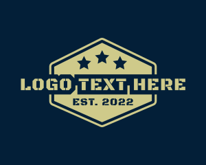 Hexagon Military Soldier logo