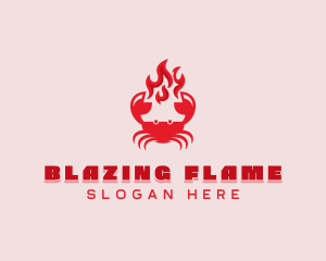 Flaming Crab Cuisine logo design