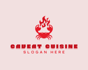 Flaming Crab Cuisine logo design