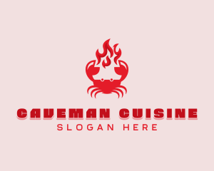 Flaming Crab Cuisine logo design