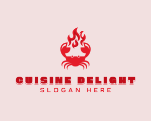 Flaming Crab Cuisine logo design