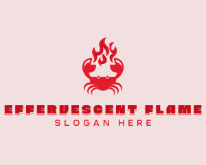 Flaming Crab Cuisine logo design