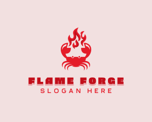 Flaming Crab Cuisine logo design