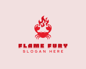 Flaming Crab Cuisine logo design