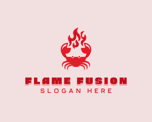 Flaming Crab Cuisine logo design