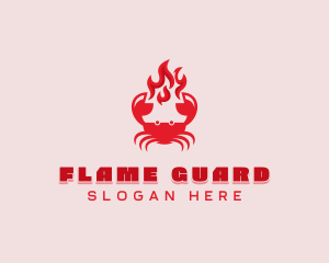 Flaming Crab Cuisine logo design