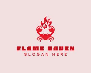 Flaming Crab Cuisine logo design