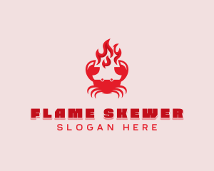 Flaming Crab Cuisine logo design