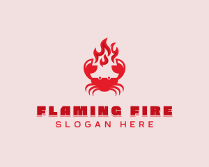 Flaming Crab Cuisine logo design