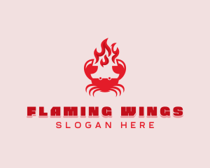 Flaming Crab Cuisine logo design